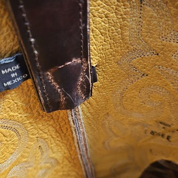 Justin Brown Buck Bay Apache Western Cowboy Boots Size 8.5EE